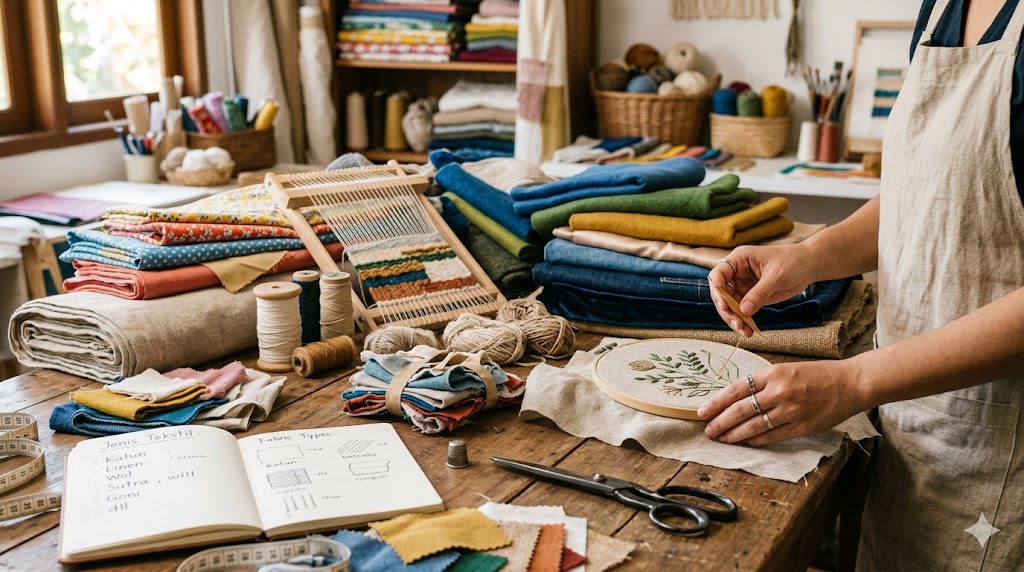 mengenal berbagai jenis tekstil untuk proyek kerajinan & seni