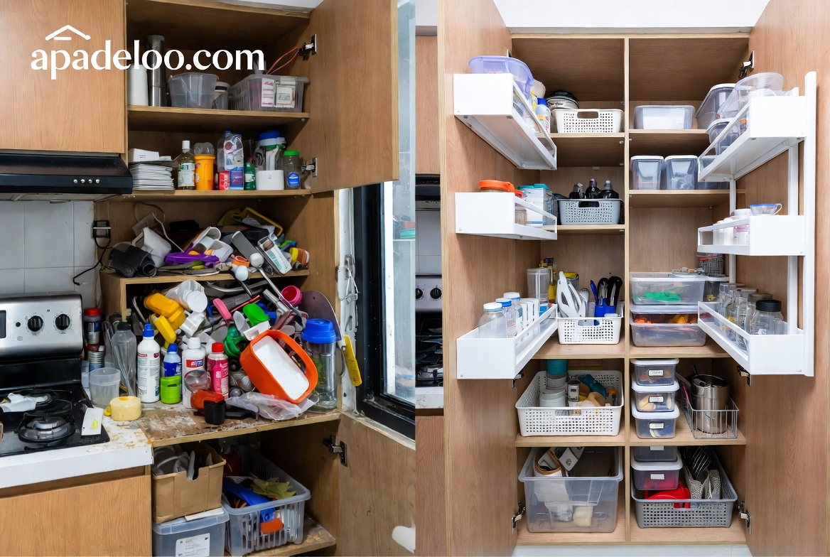 Trik Menata Lemari Dapur yang Berantakan